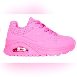 SKECHERS UNO GEN1 | Girls size 5 |  Uno Gen1 - Neon Glow Pink | Sneaker
